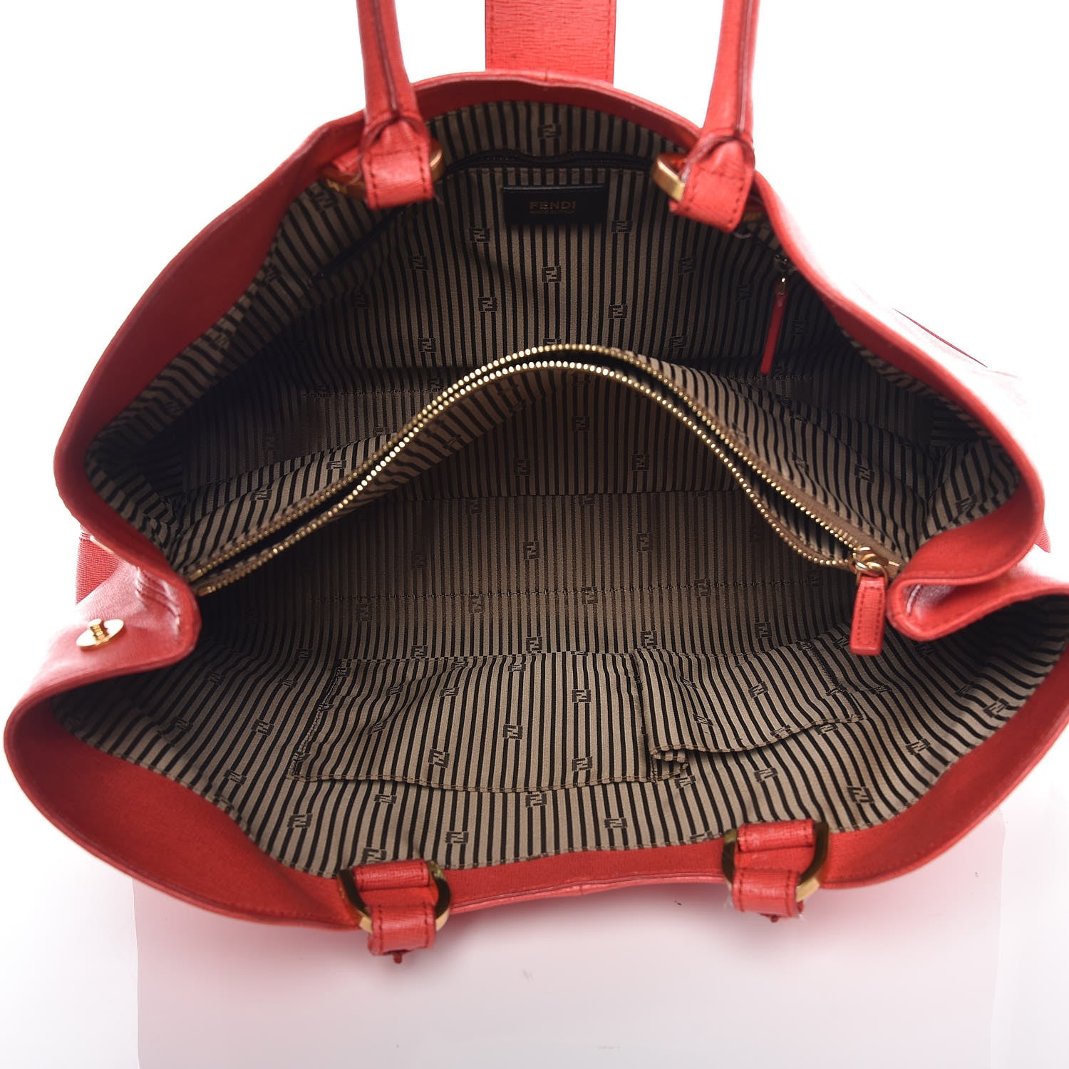 Fendi Vitello Elite Chameleon Shopper Tote Fragola 8 of 16
