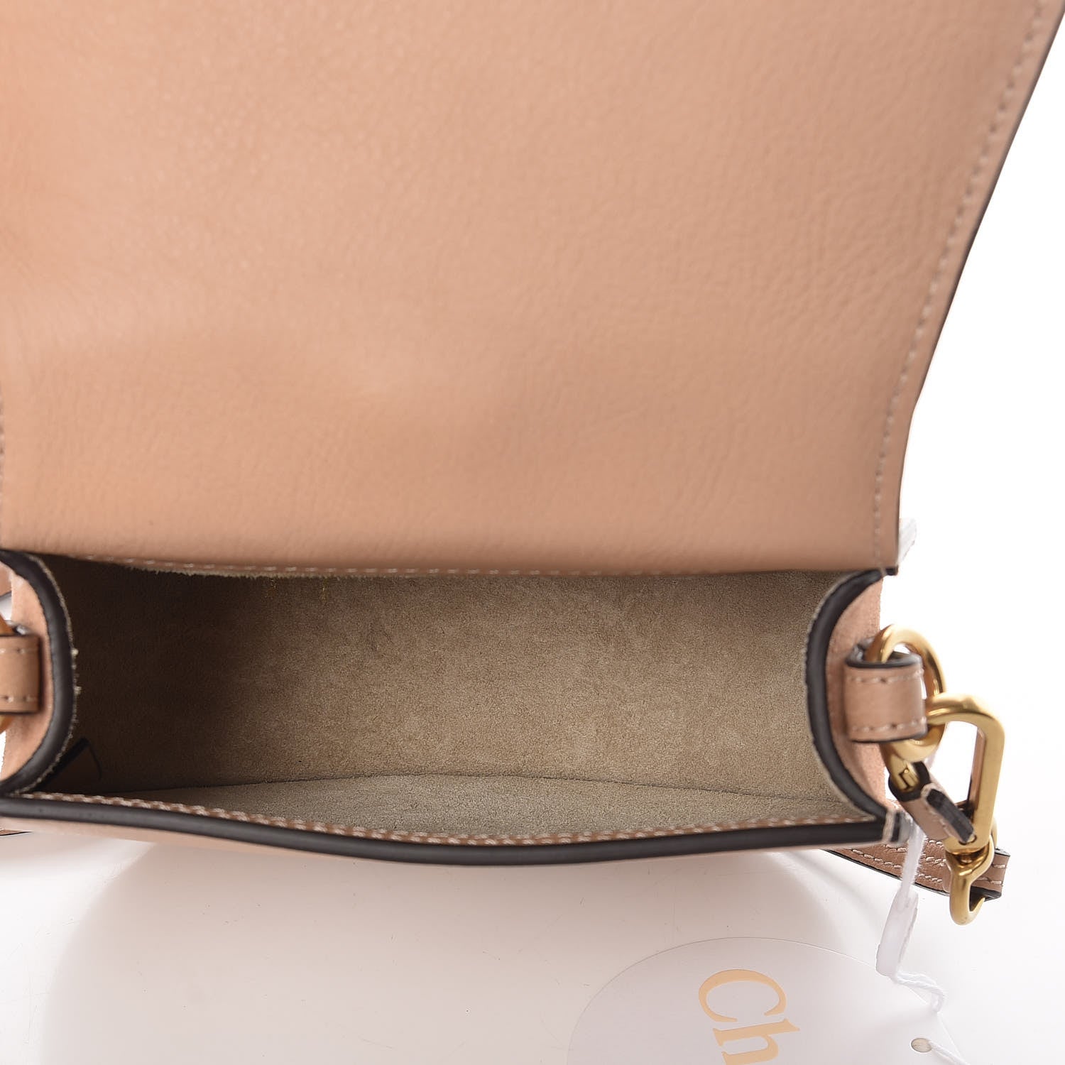 Chloe Calfskin Suede Small Nile Bracelet Bag Biscotti Beige 5 of 10