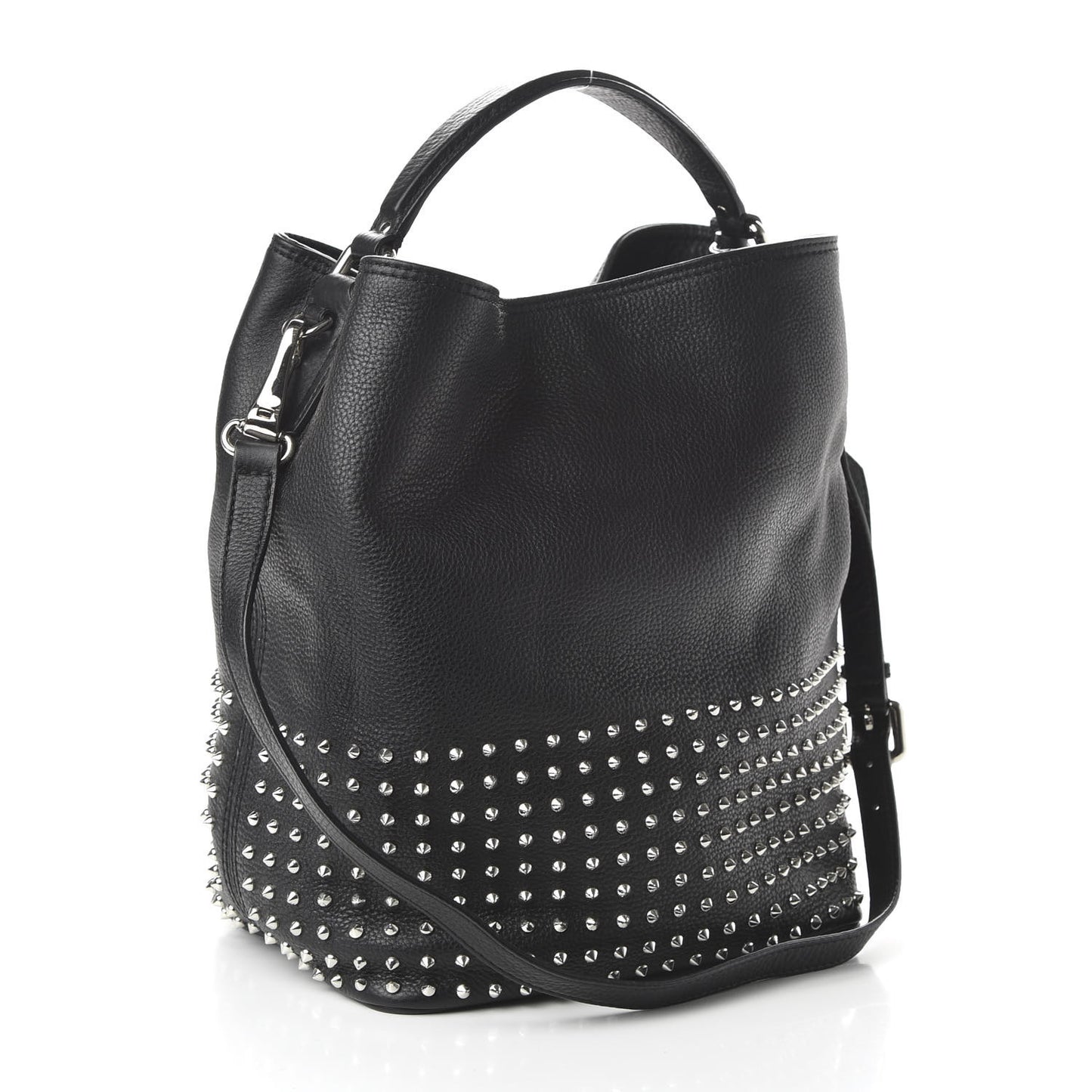 Calfskin Studded Medium Susanna Hobo Black