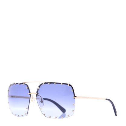 Louis Vuitton The Party Square Sunglasses Z2354E Blue 1 of 7