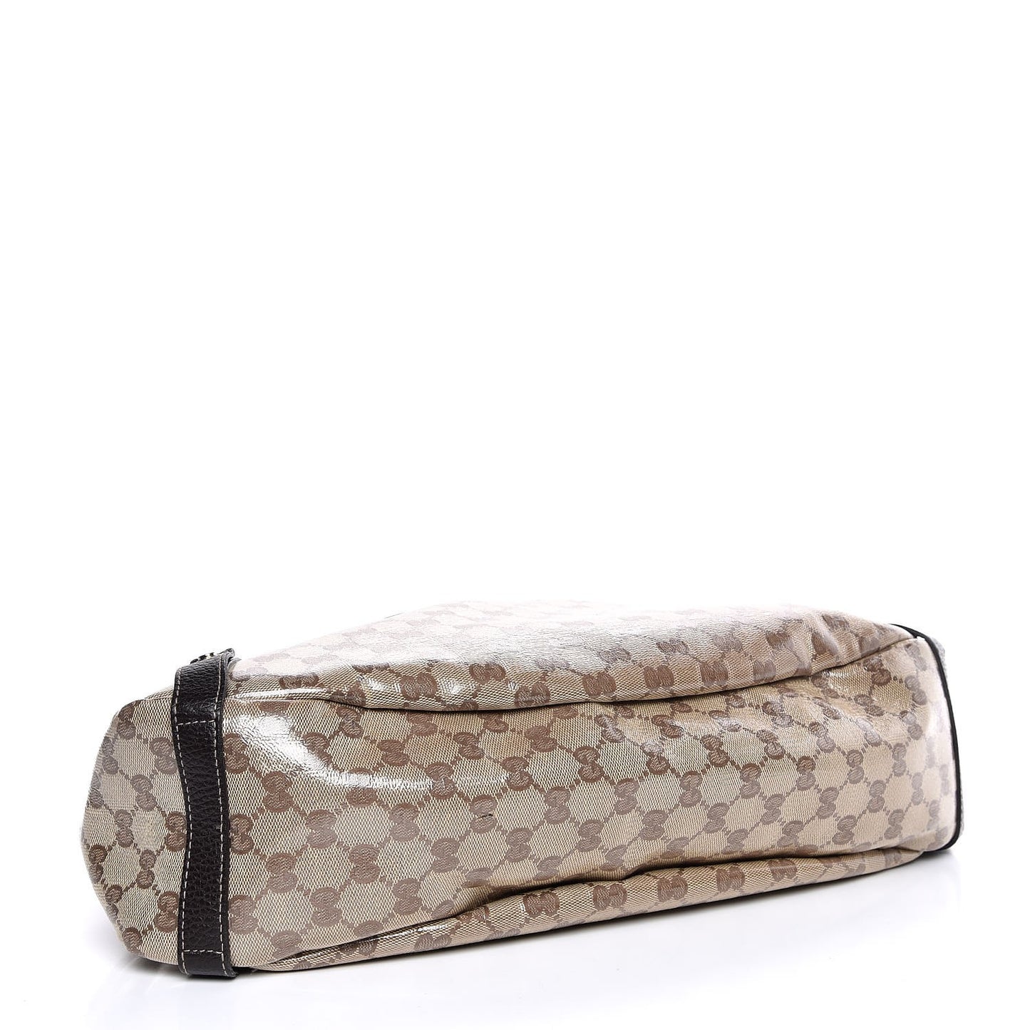 Crystal Monogram Medium Abbey Shoulder Bag Dark Brown