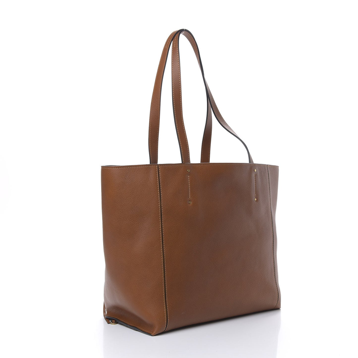 Smooth Calfskin Medium Milo Shopping Tote Caramel
