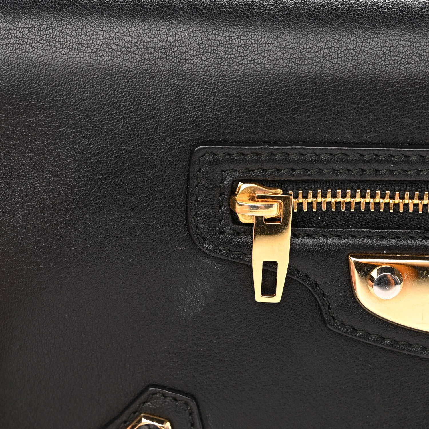 Balenciaga Veau Amp Plate Gold Chain Wallet Black 13 of 14