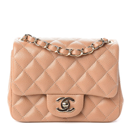 Chanel Iridescent Caviar Quilted Mini Square Flap Beige 1 of 11