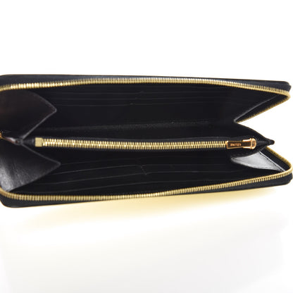 Celine Spazzolato Calfskin Large Zip Around Multifunction Wallet Yellow 5 of 7