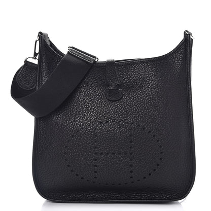 Hermes Taurillon Clemence Evelyne III PM Black 1 of 7