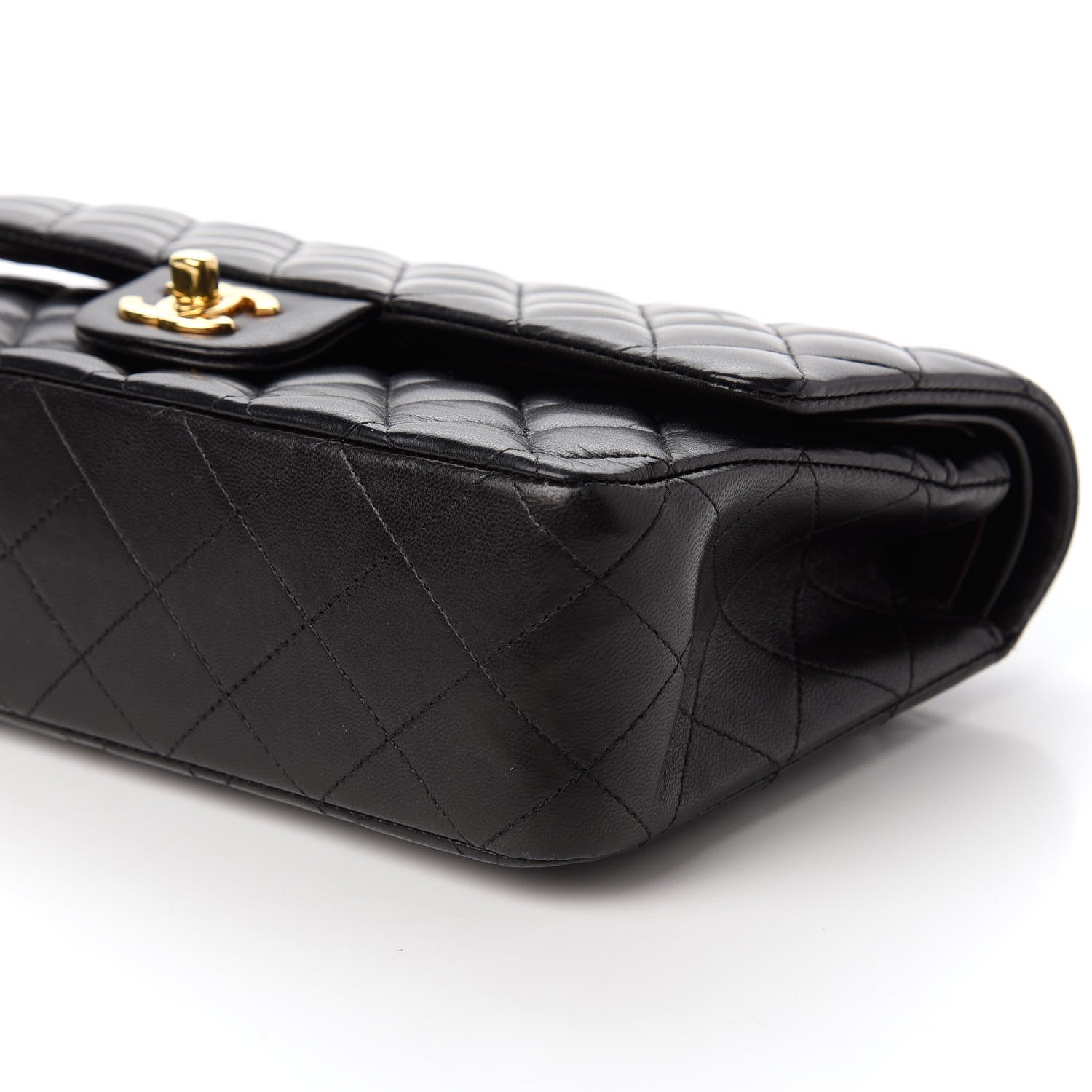 Chanel Lambskin Quilted Medium Double Flap Black 7 of 11