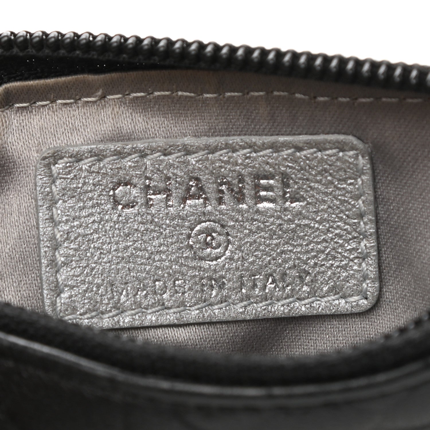 Chanel Lambskin Camellia Embossed Key Holder Case Black 6 of 8