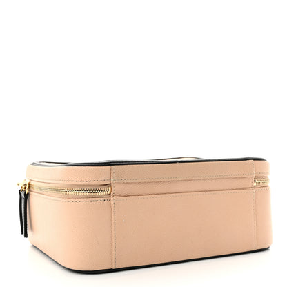 Chanel Caviar Quilted Large CC Filigree Vanity Case Beige Black 4 of 12