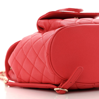 Chanel Caviar Quilted Backpack Bag Red 9 of 12
