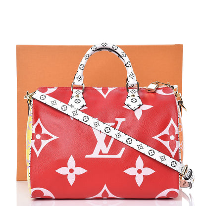 Louis Vuitton Monogram Giant Speedy Bandouliere 30 Rouge 9 of 9