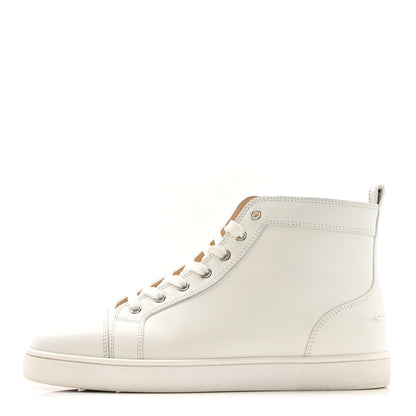 Christian Louboutin Calfskin Mens Louis High Top Sneakers 42 White 1 of 13