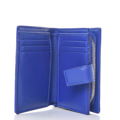 Christian Dior Lambskin Cannage Lady Dior Eden Wallet Blue 5 of 9