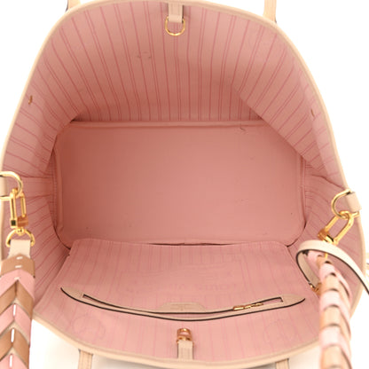Louis Vuitton Damier Azur Braided Neverfull MM Pink 6 of 11