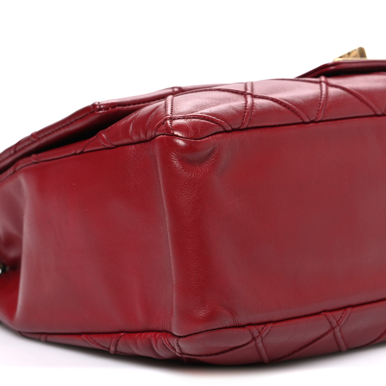 Chanel Calfskin Diamond Debossed Large Cosmos Flap Red 9 of 10
