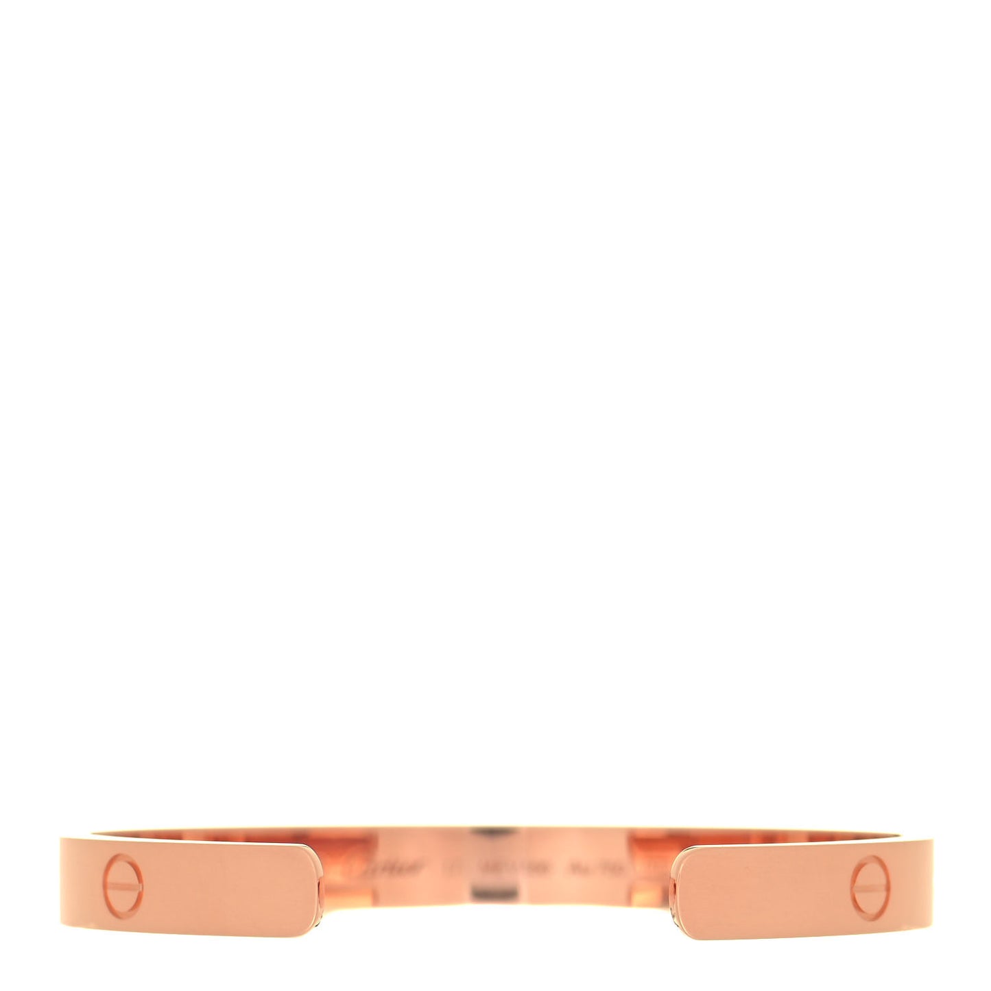 18K Pink Gold LOVE Cuff Bracelet 17
