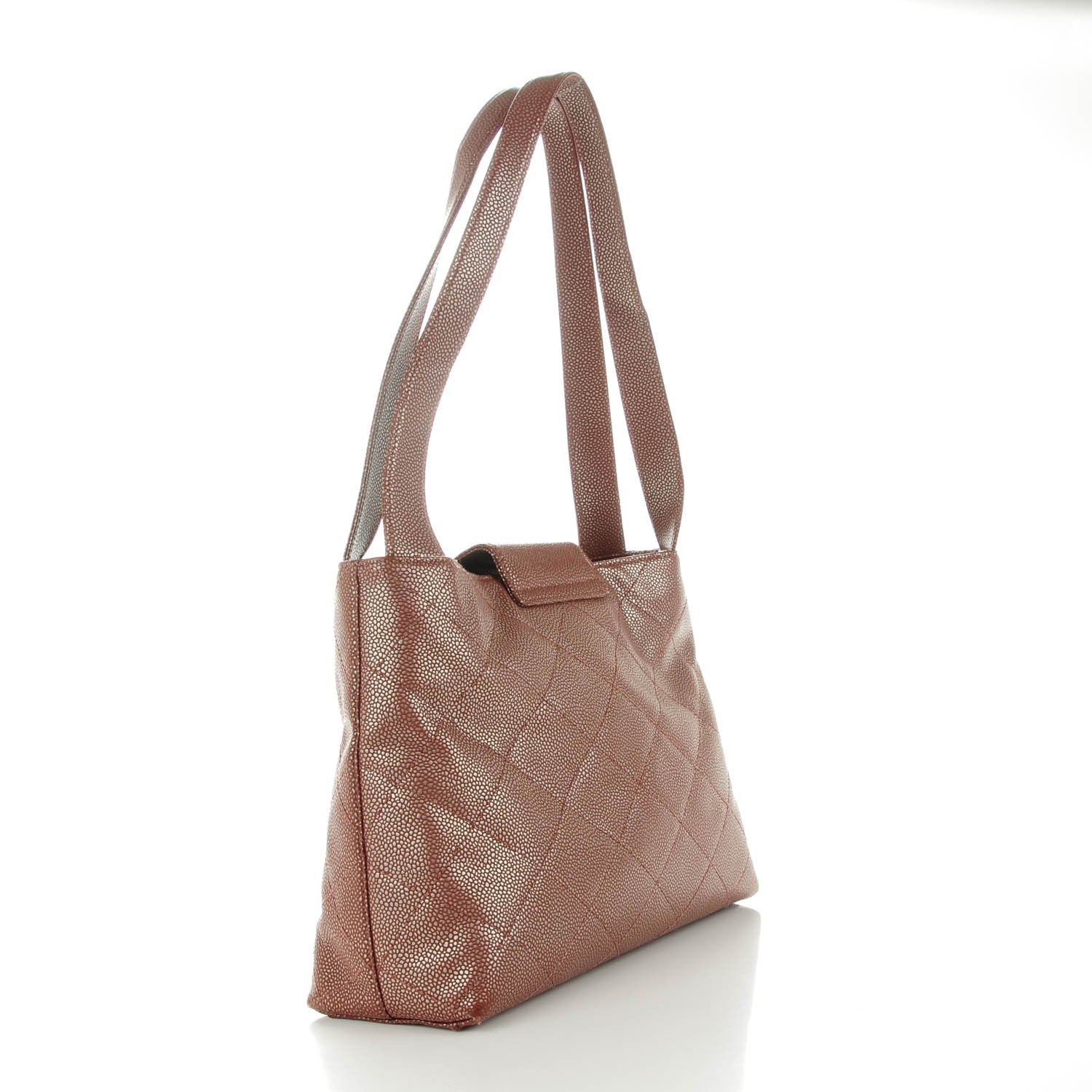 Chanel Metallic Caviar Quilted Shoulder Bag Brown 3 of 11