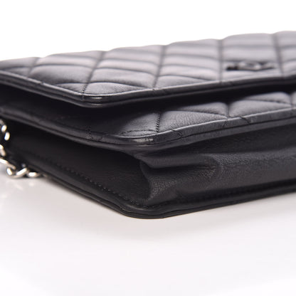 Chanel Calfskin Quilted Wallet On Chain WOC Black 5 of 12