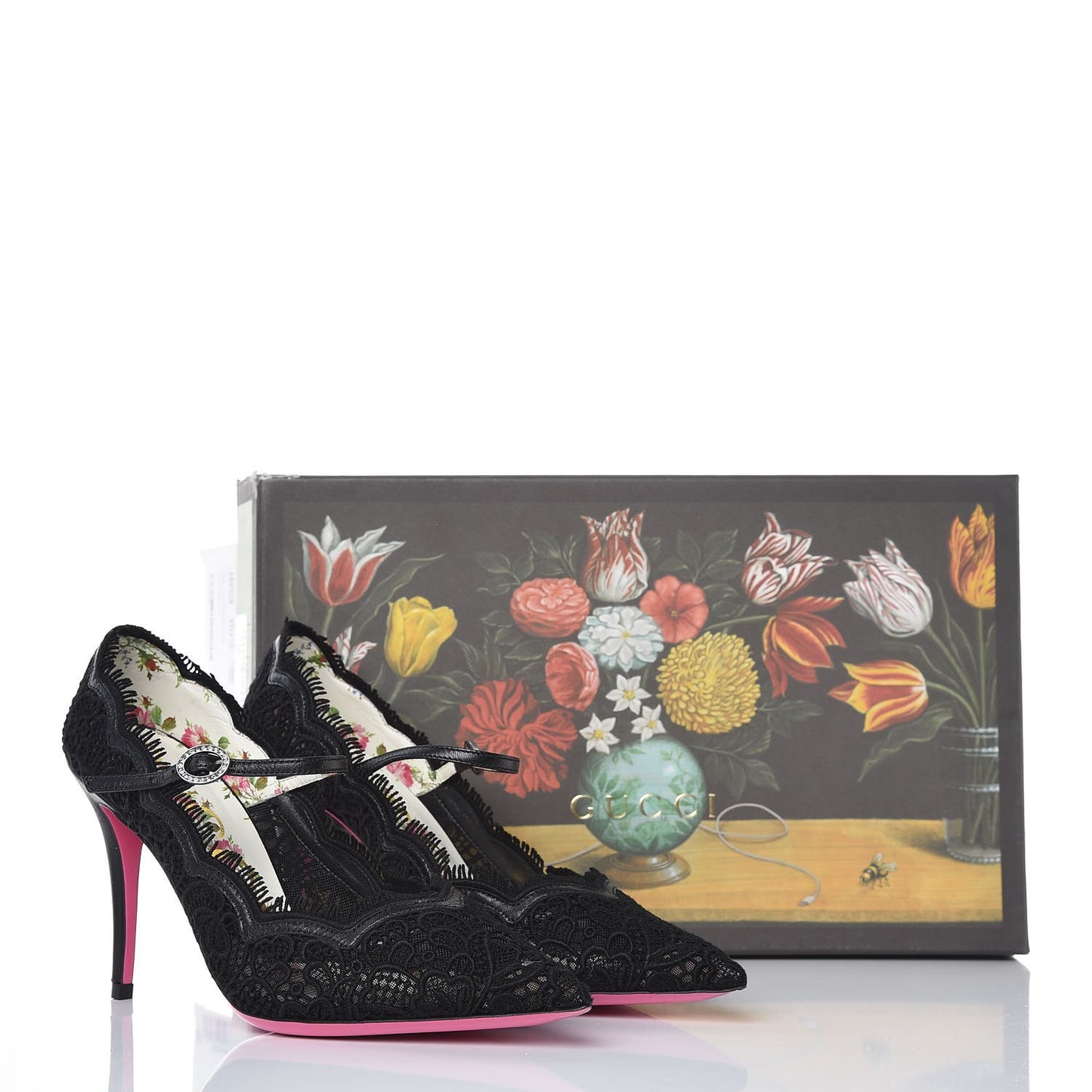 Lace Pizzo Venice Pumps 36.5 Black