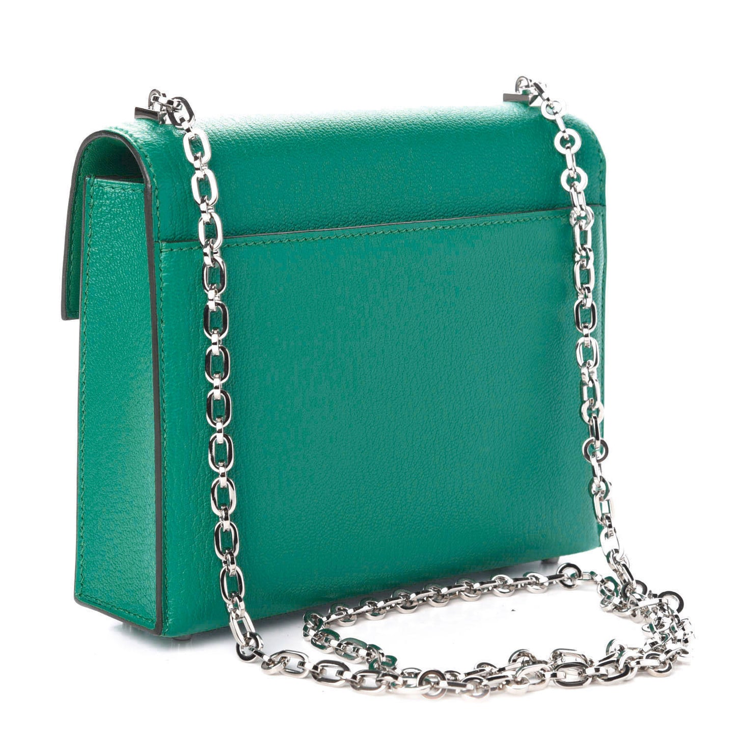 Chevre Mysore Mini Verrou Chaine Bag Bleu Paon