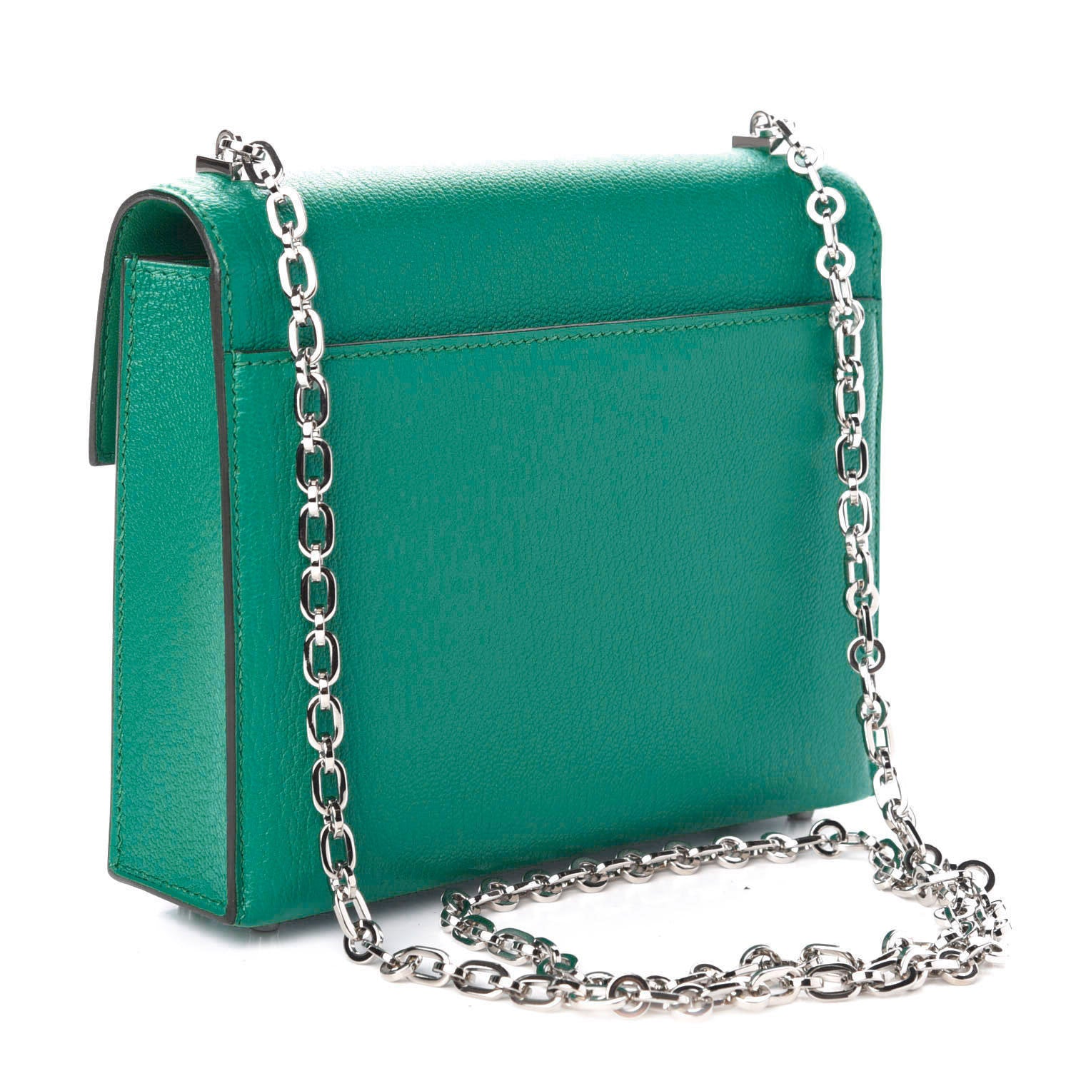 Hermes Chevre Mysore Mini Verrou Chaine Bag Bleu Paon 3 of 10