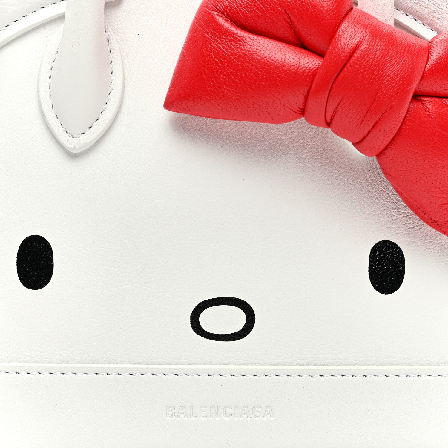 Balenciaga Calfskin Hello Kitty XXS Ville Top Handle Bag White 7 of 9
