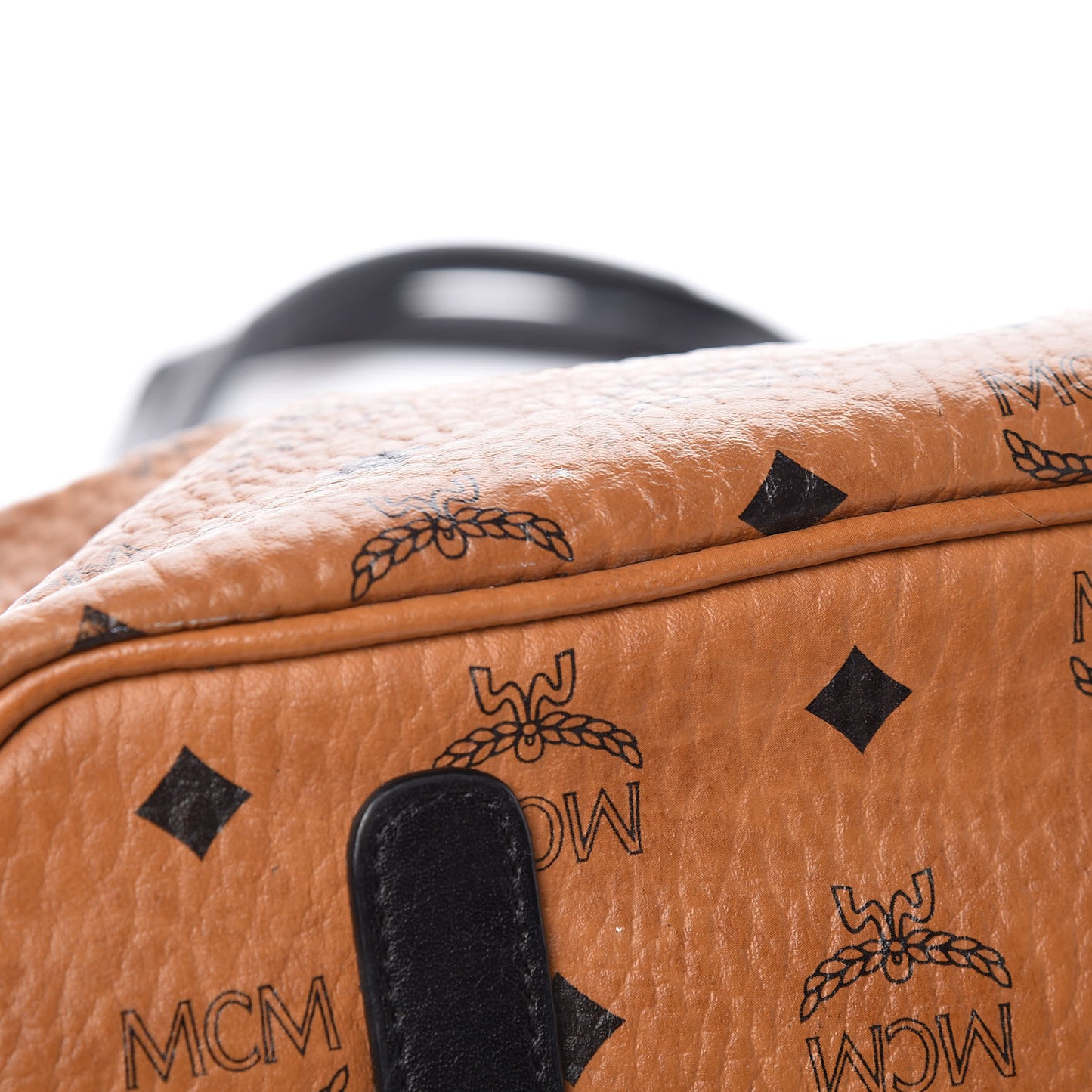 Visetos Medium Anya Shopping Tote Cognac Black