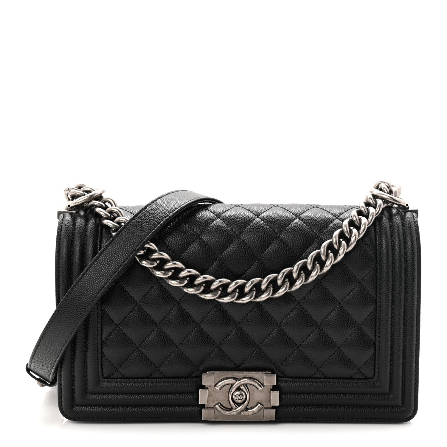 Chanel Caviar Quilted Medium Boy Flap Black 1 of 11