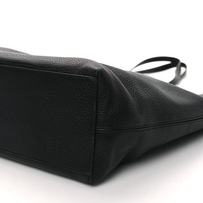 Valentino Garavani Grained Calfskin Rockstud Shoulder Tote Black 9 of 12