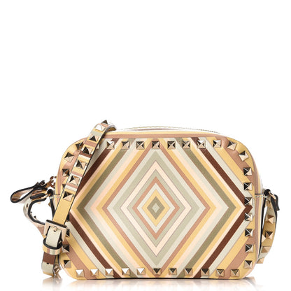 Valentino Garavani Vitello Native Couture 1975 Rockstud Camera Crossbody Bag Green Multicolor 1 of 7