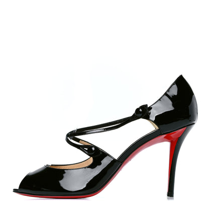 Christian Louboutin Patent Debriditoe 85 Pumps 41 Black 1 of 5
