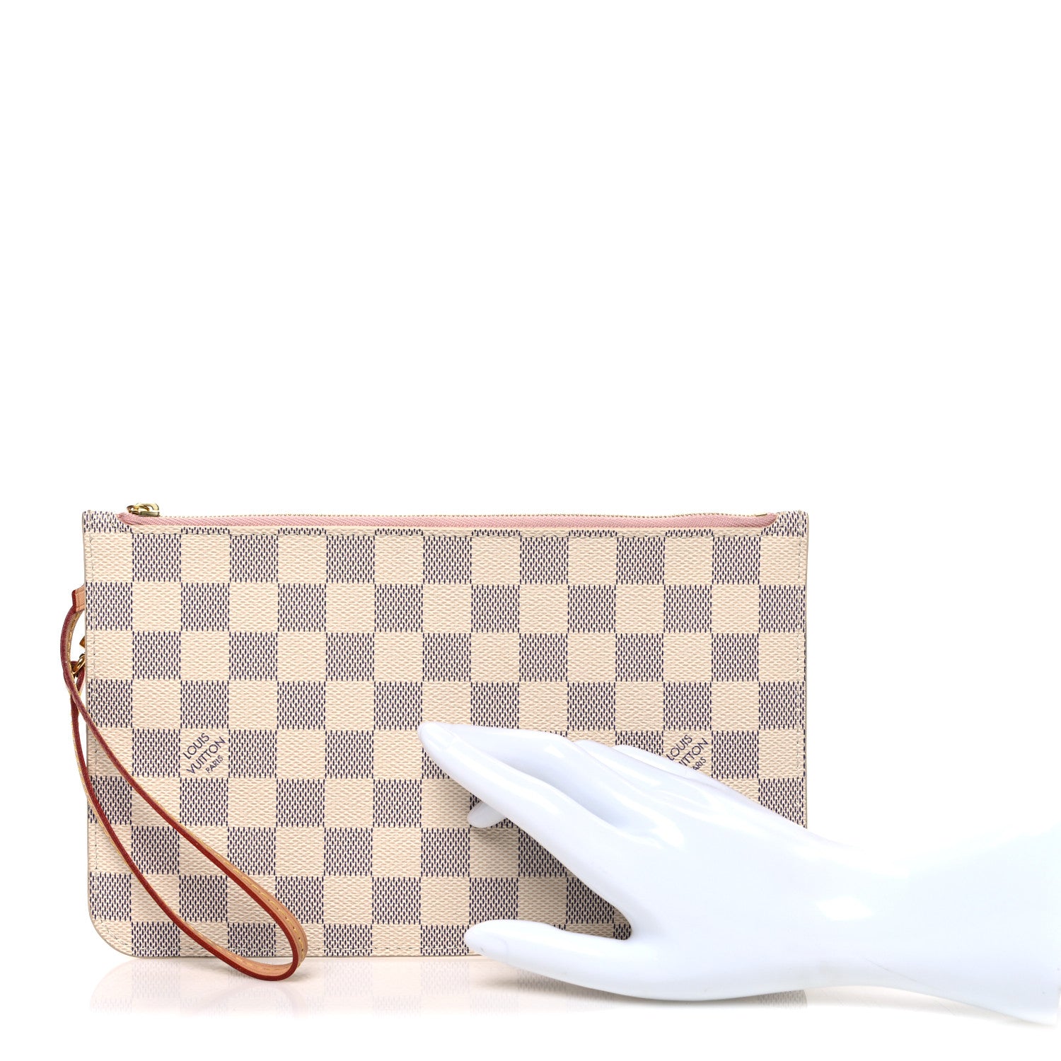 Louis Vuitton Damier Azur Neverfull MM GM Pochette Rose Ballerine 2 of 6