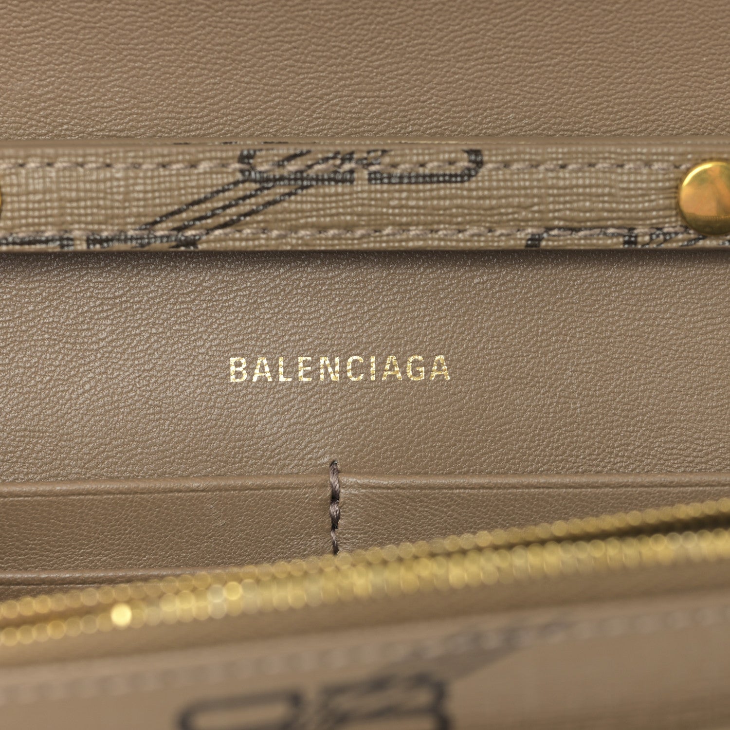 Balenciaga Coated Canvas BB Monogram Hourglass Chain Bag Beige Brown 6 of 8