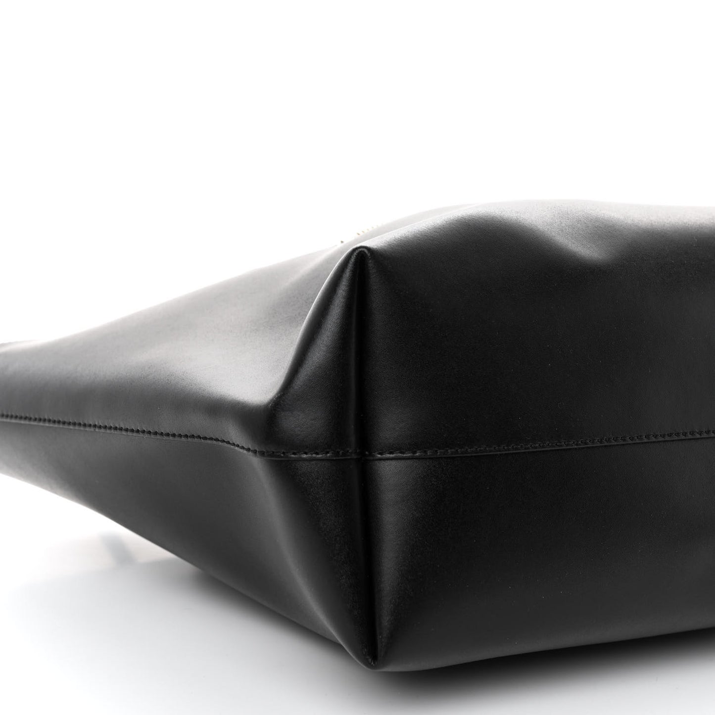 Vitello Liberty Lucido Metal Monster Eyes Medium Roll Tote Black