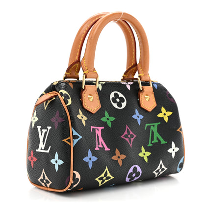 Louis Vuitton Monogram Multicolor Mini Sac HL Speedy Black 3 of 12
