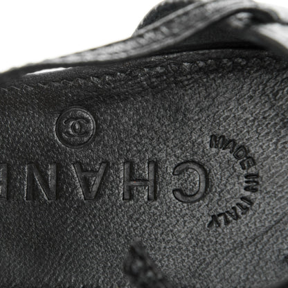 Chanel Grained Calfskin Patent CC Flats 37 Black 7 of 7