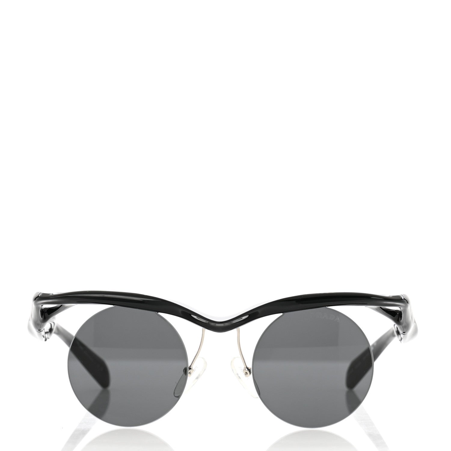 Prada Acetate Rimless Sunglasses SPR A24 Black 2 of 8