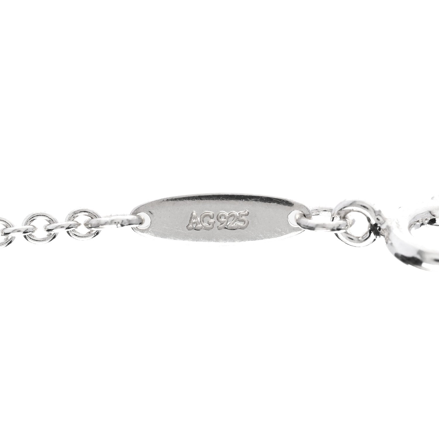 Tiffany Sterling Silver Diamond Mesh Pendant Necklace 5 of 7