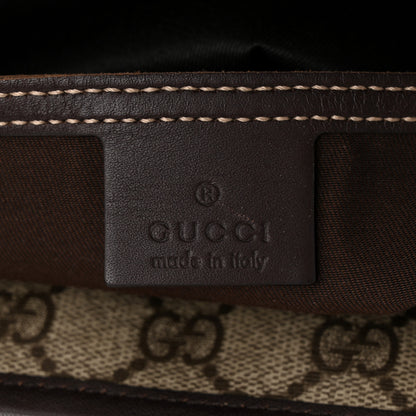 Gucci GG Supreme Monogram Medium Zippered Shopping Tote Dark Brown 6 of 10