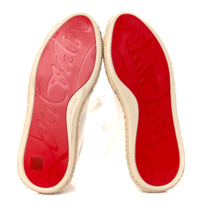 Christian Louboutin Toile Calfskin Espasneak Flat Sneaker 41 Ivory 5 of 8