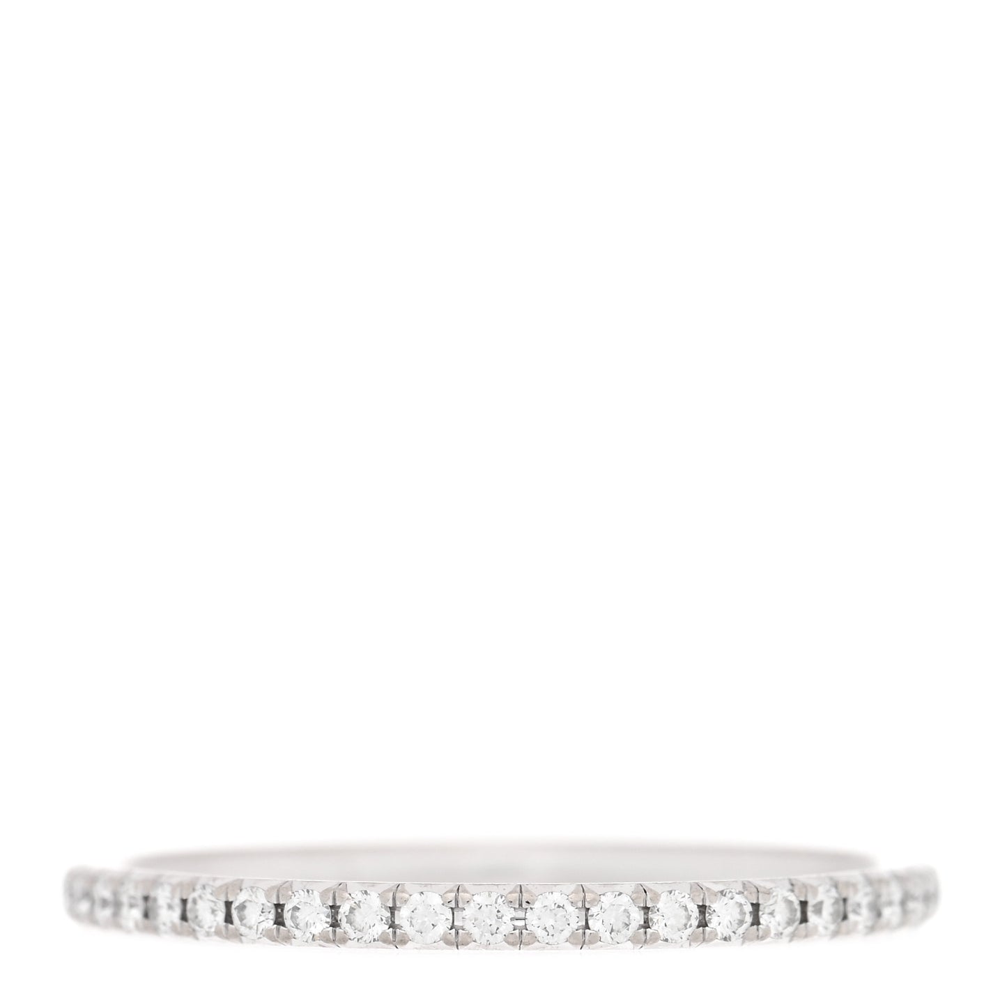 18K White Gold Diamond Metro Band Ring 56 7.5