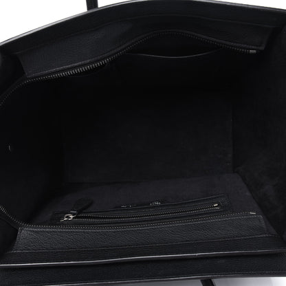 Celine Drummed Calfskin Mini Luggage Black 4 of 5