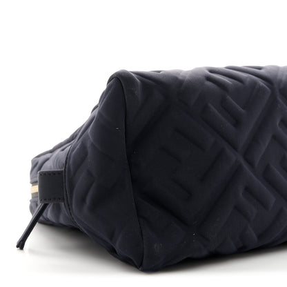 Fendi Lycra FF Embossed Medium Trapezoid Beauty Pouch Black 8 of 9