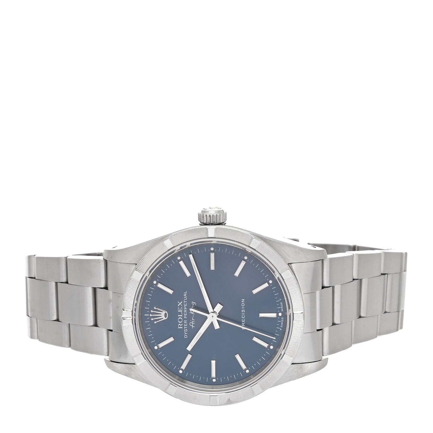 Stainless Steel 34mm Oyster Perpetual Air-King Precision Watch Blue 14010M