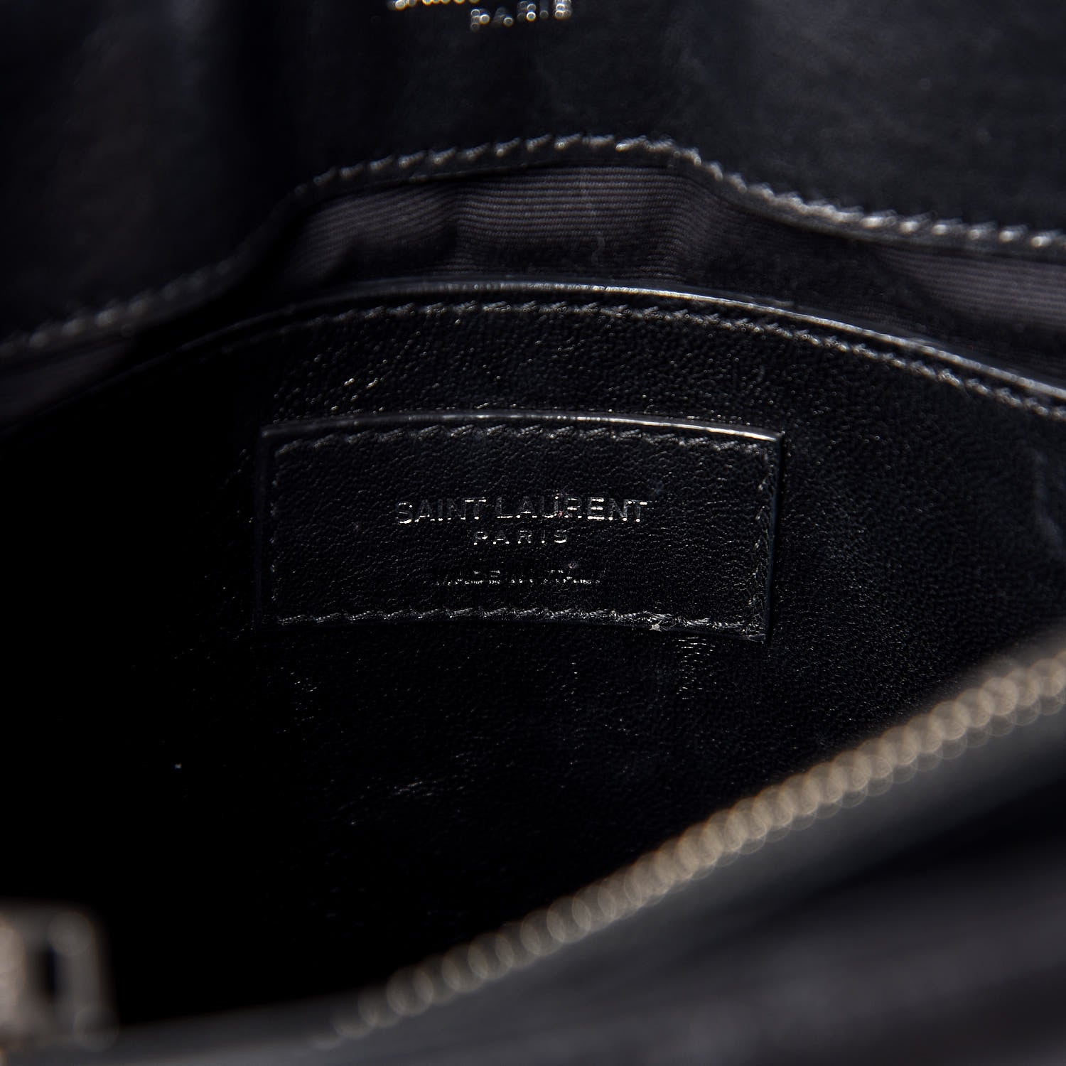 Saint Laurent Calfskin Y Quilted Monogram Small Loulou Chain Satchel Black 7 of 10
