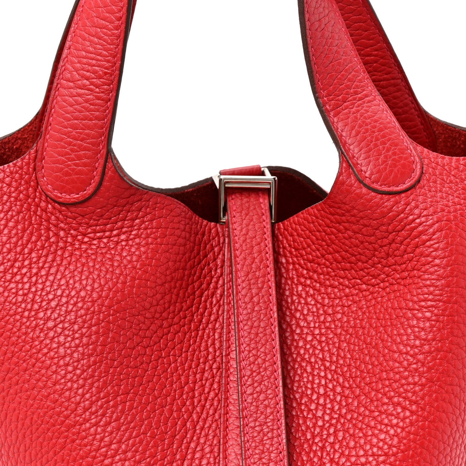 Hermes Taurillon Clemence Picotin Lock 18 PM Rouge Casaque 8 of 10