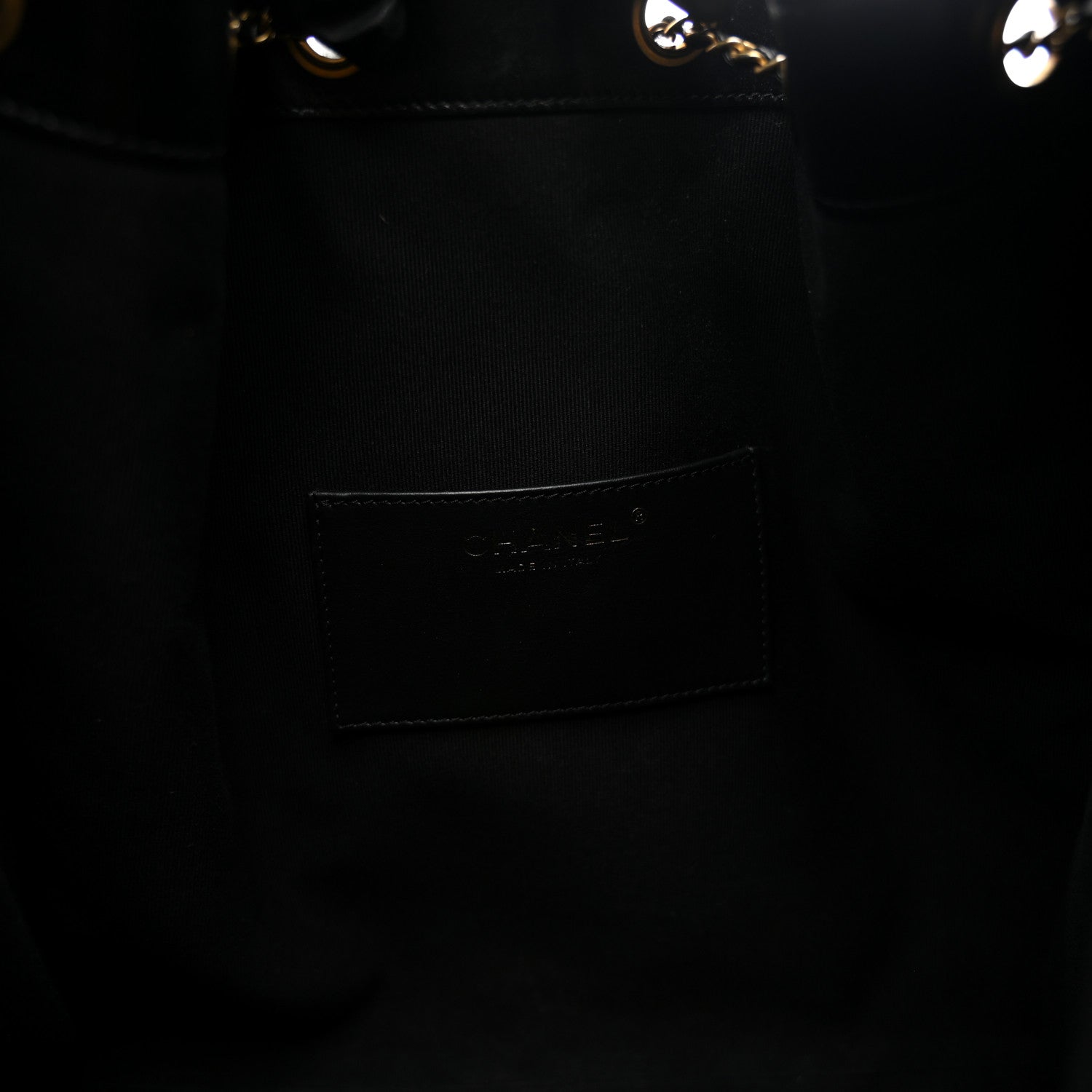 Chanel Shiny Crumpled Calfskin Quilted Medium Chanel 25 Handbag Black 6 of 11