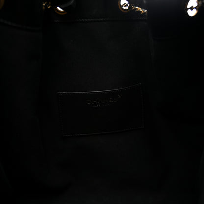 Chanel Shiny Crumpled Calfskin Quilted Medium Chanel 25 Handbag Black 6 of 11