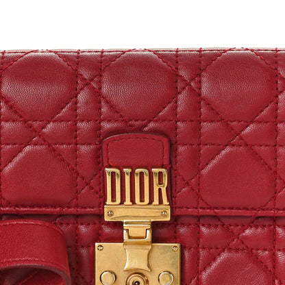 Christian Dior DIOR Lambskin Cannage Dioraddict Wristlet Clutch Red 8 of 10