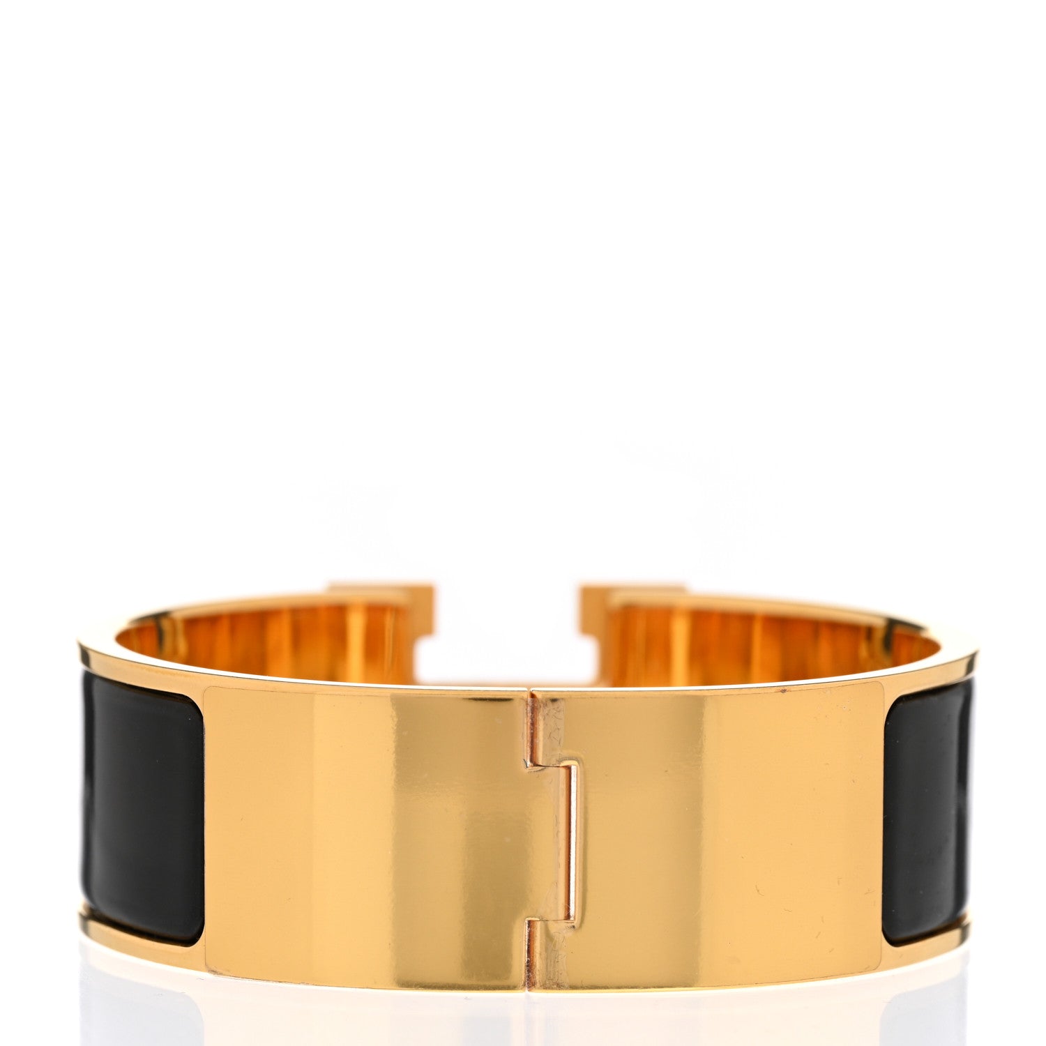 Hermes Enamel Wide Clic Clac H Bracelet GM Black 3 of 5